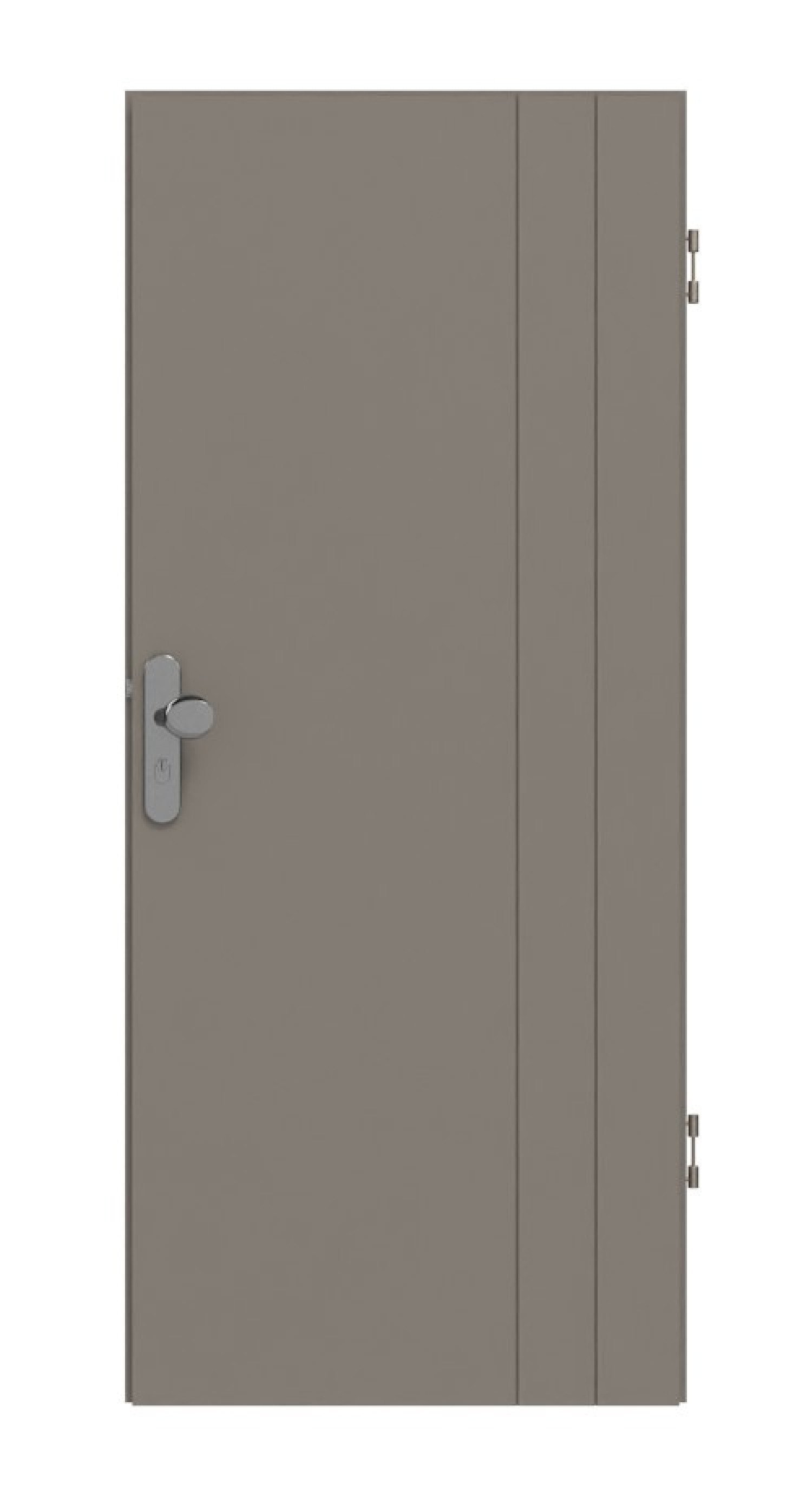 HÖRMANN Wohnungseingangstür Groove 39 Taupe RAL 7048 Lack DesignLine