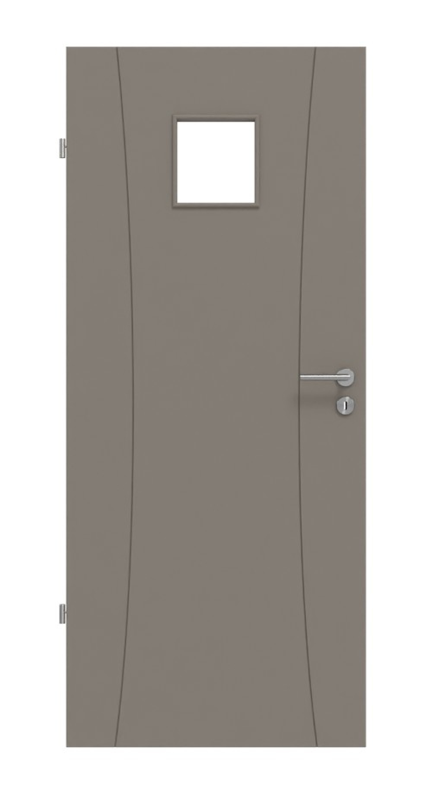 HÖRMANN Innentür Groove 20 Taupe RAL 7048 Lack DesignLine mit Lichtausschnitt LA 14