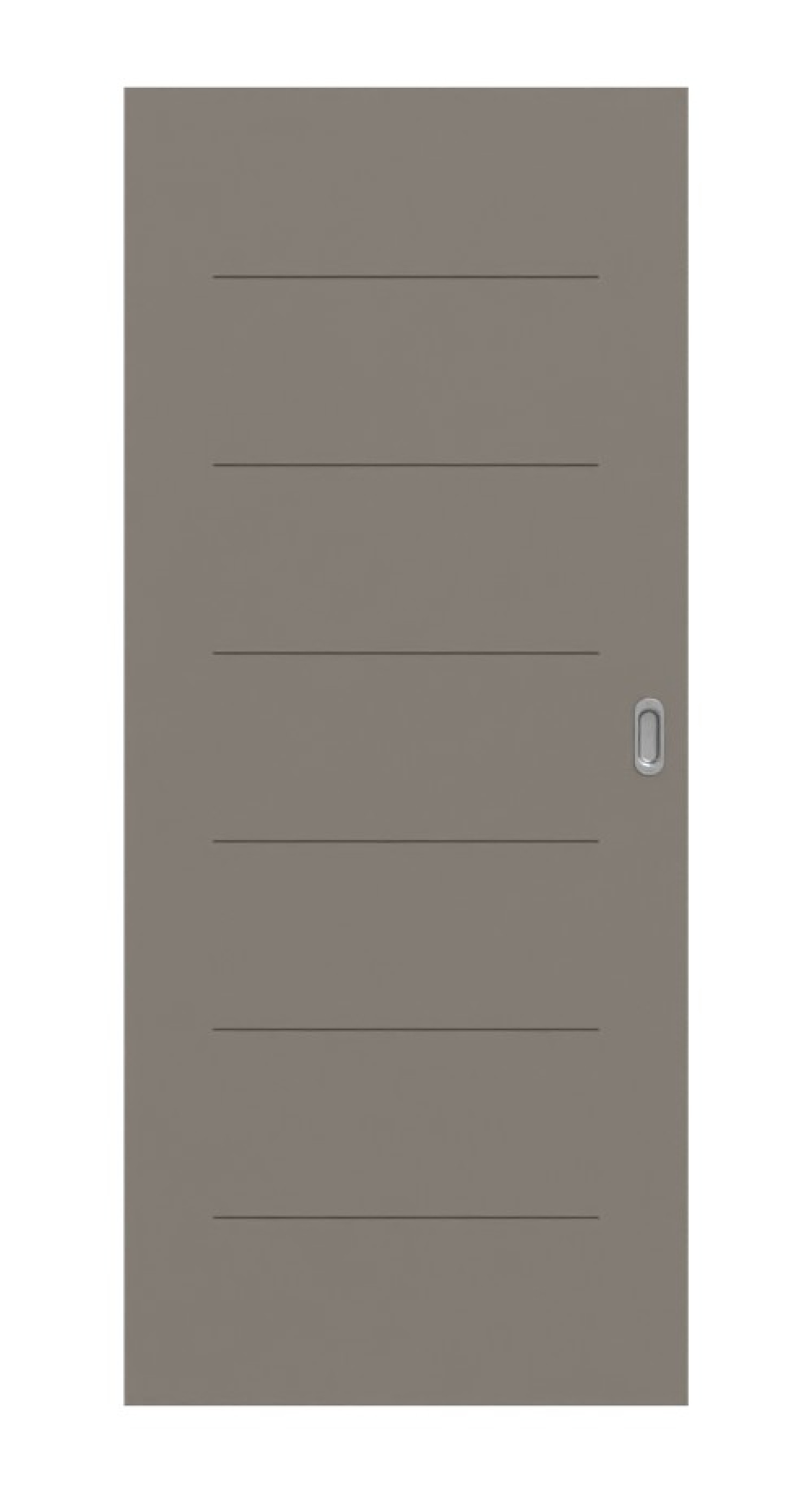 HÖRMANN Schiebetür Groove 11 Taupe RAL 7048 Lack DesignLine