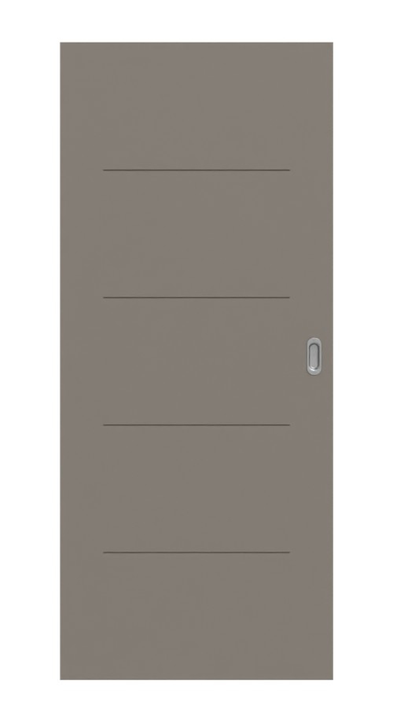 HÖRMANN Schiebetür Groove 14 Taupe RAL 7048 Lack DesignLine