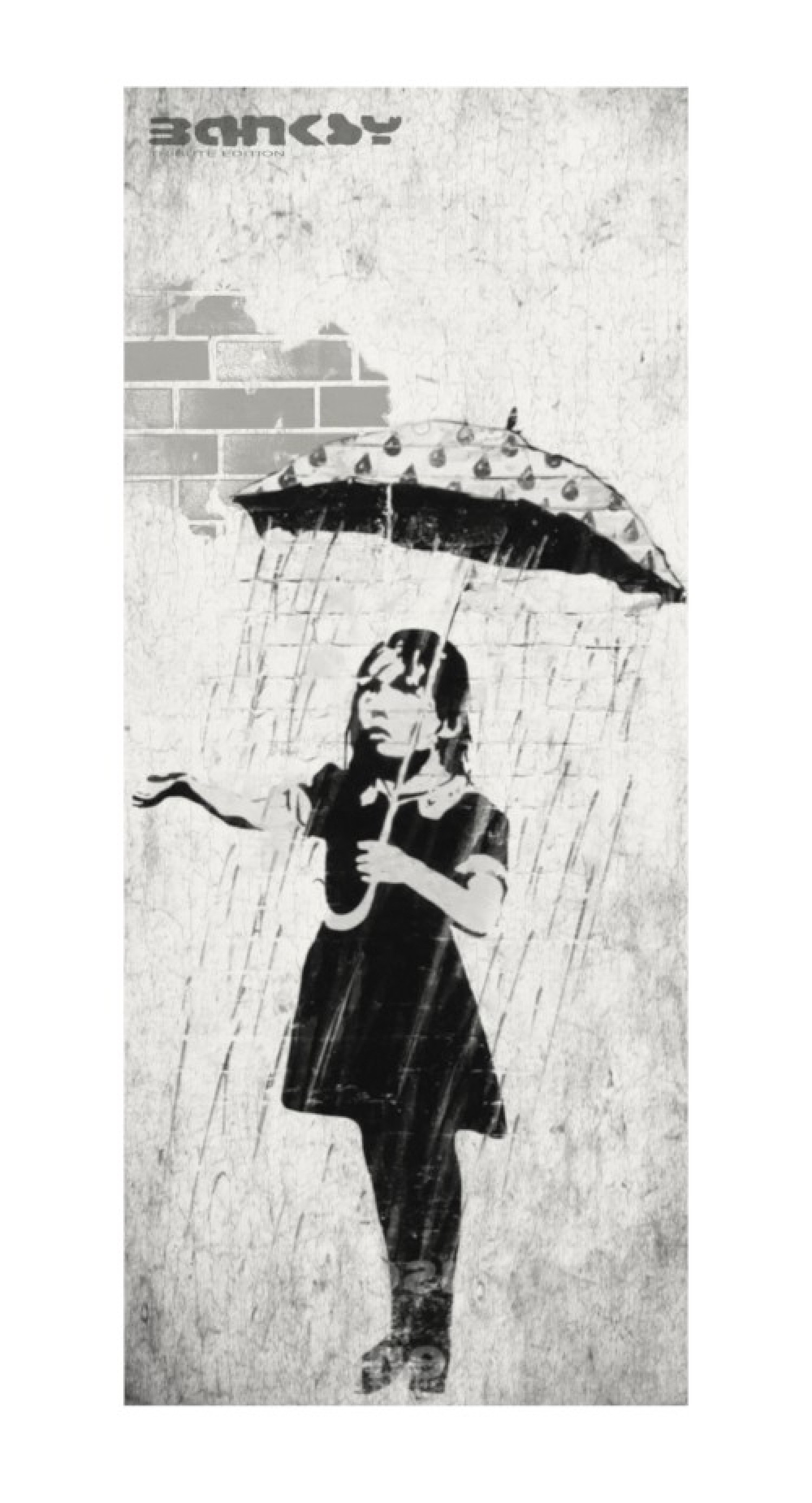 Girl with the Umbrella - Banksy Style 1