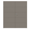 HÖRMANN Doppelflügeltür Groove 15 Taupe RAL 7048 Lack DesignLine mit Zarge