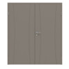 HÖRMANN Doppelflügeltür Groove 20 Taupe RAL 7048 Lack DesignLine mit Zarge