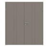 HÖRMANN Doppelflügeltür Groove 23 Taupe RAL 7048 Lack DesignLine mit Zarge