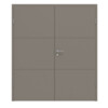 HÖRMANN Doppelflügeltür Groove 31 Taupe RAL 7048 Lack DesignLine mit Zarge