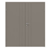 HÖRMANN Doppelflügeltür Groove 44 Taupe RAL 7048 Lack DesignLine mit Zarge