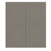 HÖRMANN Doppelflügeltür Groove 88 Taupe RAL 7048 Lack DesignLine mit Zarge