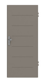 Frontansicht von Groove 11 ProLine Lack Taupe RAL 7048 Wohnungseingangstür - Hörmann