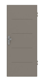 Frontansicht von Groove 14 ProLine Lack Taupe RAL 7048 Wohnungseingangstür - Hörmann