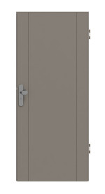 Frontansicht von Groove 16 ProLine Lack Taupe RAL 7048 Wohnungseingangstür - Hörmann