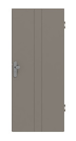 Frontansicht von Groove 23 ProLine Lack Taupe RAL 7048 Wohnungseingangstür - Hörmann