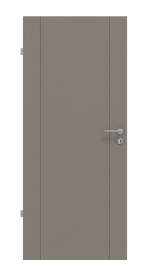 Frontansicht von Groove 16 ProLine Lack Taupe RAL 7048 Innentür - Hörmann