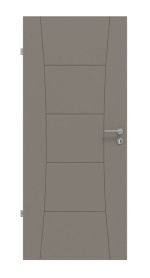 Frontansicht von Groove 22 ProLine Lack Taupe RAL 7048 Innentür - Hörmann