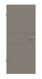 Frontansicht von Groove 29 ProLine Lack Taupe RAL 7048 Innentür - Hörmann