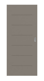 Frontansicht von Groove 11 ProLine Lack Taupe RAL 7048 Schiebetür - Hörmann