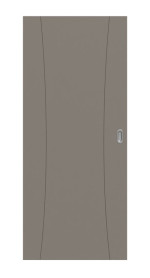 Frontansicht von Groove 20 ProLine Lack Taupe RAL 7048 Schiebetür - Hörmann