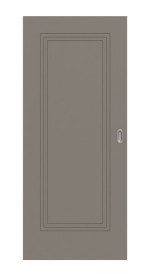 Frontansicht von Groove 21 ProLine Lack Taupe RAL 7048 Schiebetür - Hörmann