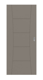 Frontansicht von Groove 22 ProLine Lack Taupe RAL 7048 Schiebetür - Hörmann