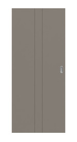 Frontansicht von Groove 23 ProLine Lack Taupe RAL 7048 Schiebetür - Hörmann