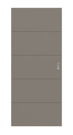 Frontansicht von Groove 27 ProLine Lack Taupe RAL 7048 Schiebetür - Hörmann