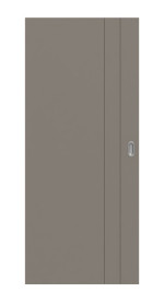 Frontansicht von Groove 44 ProLine Lack Taupe RAL 7048 Schiebetür - Hörmann