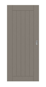 Frontansicht von Groove 54 ProLine Lack Taupe RAL 7048 Schiebetür - Hörmann