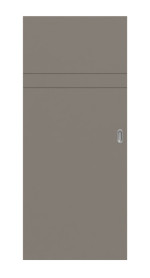 Frontansicht von Groove 78 ProLine Lack Taupe RAL 7048 Schiebetür - Hörmann