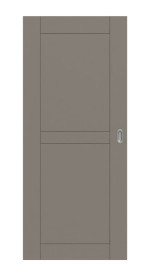 Frontansicht von Groove 88 ProLine Lack Taupe RAL 7048 Schiebetür - Hörmann