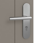 Detailansicht der Oberfläche von Groove 54 ProLine Lack Taupe RAL 7048 Wohnungseingangstür - Hörmann