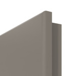 Detailansicht der runden Kante von Groove 34 ProLine Lack Taupe RAL 7048 Wohnungseingangstür - Hörmann