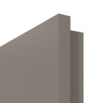 Detailansicht der eckigen Kante von Groove 11 ProLine Lack Taupe RAL 7048 Wohnungseingangstür - Hörmann